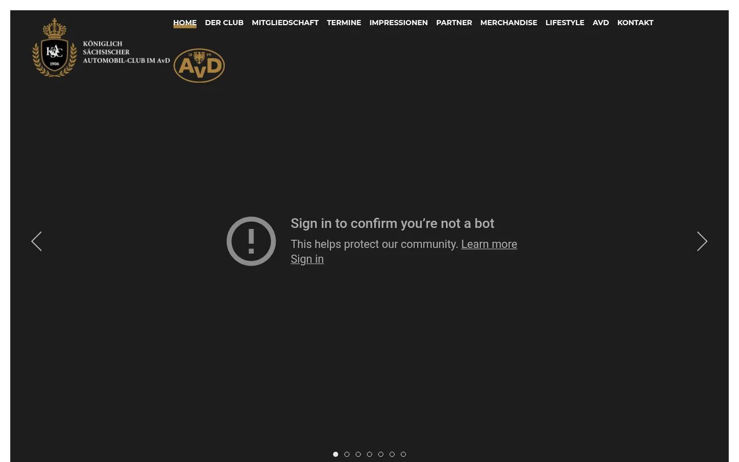 Screenshot der geprüften Website https://www.ksac-avd.de/