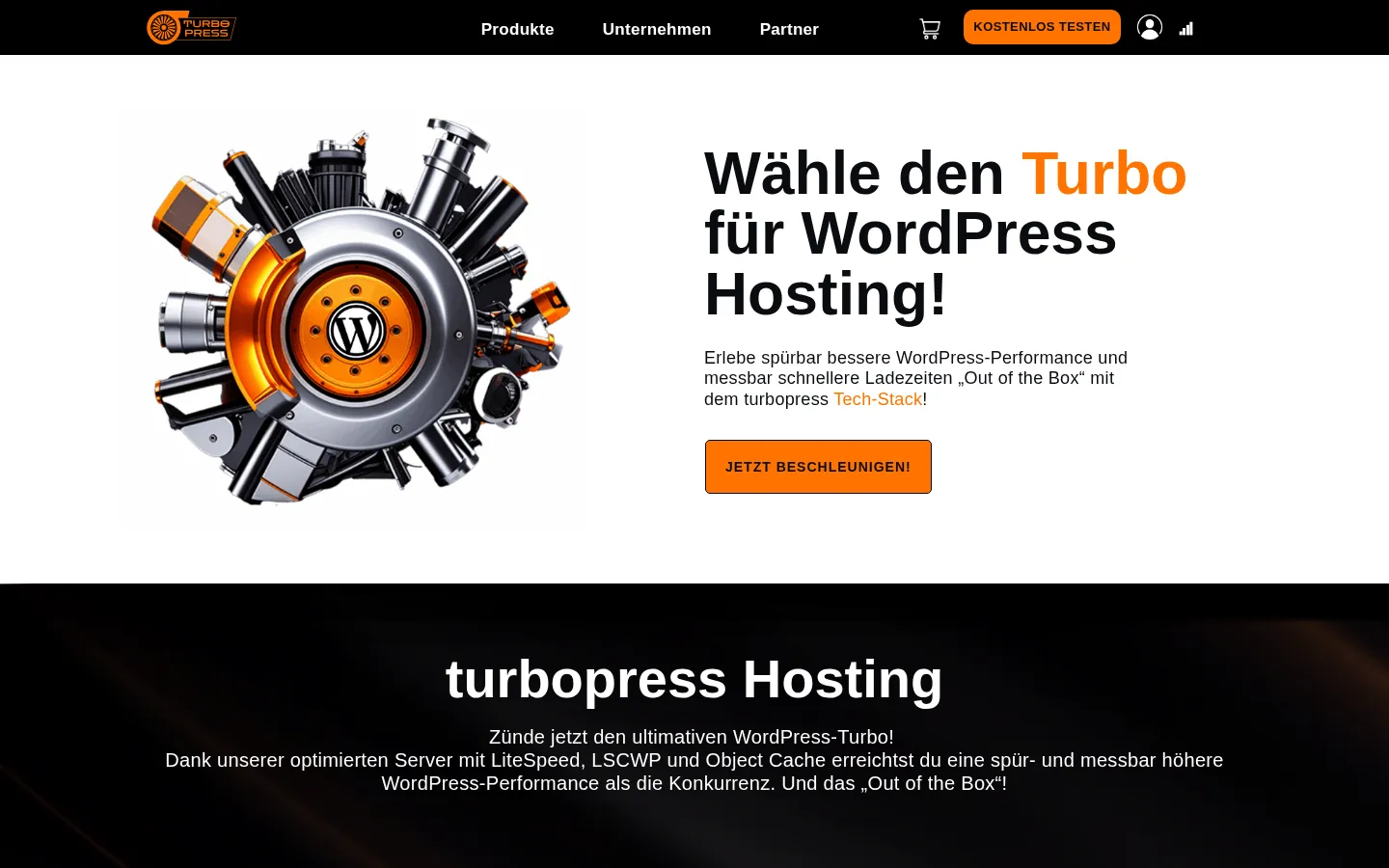Screenshot der geprüften Website https://turbopress.de/