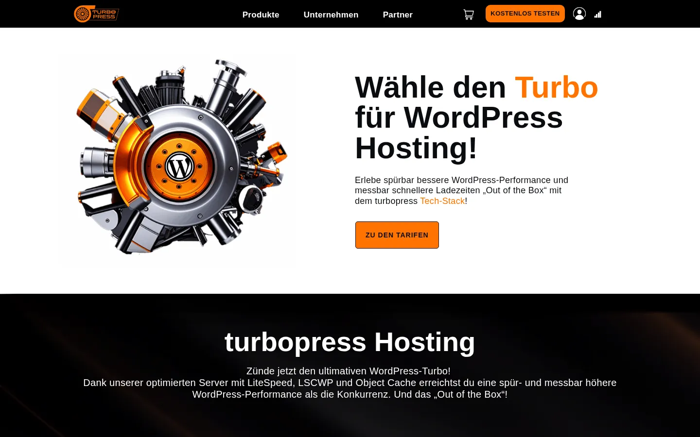 Screenshot der geprüften Website https://turbopress.de/