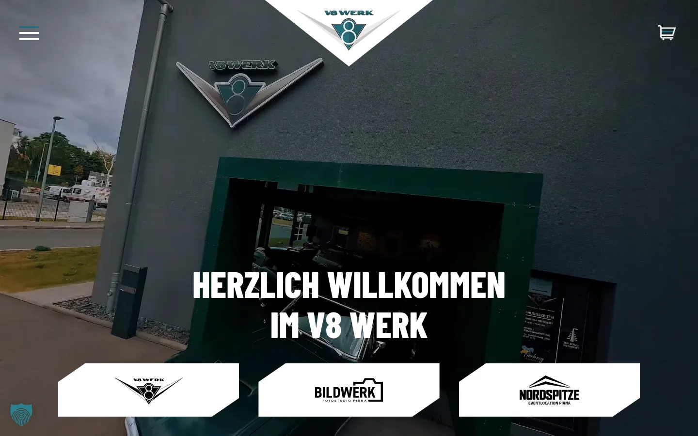 Screenshot der geprüften Website https://v8werk.de/