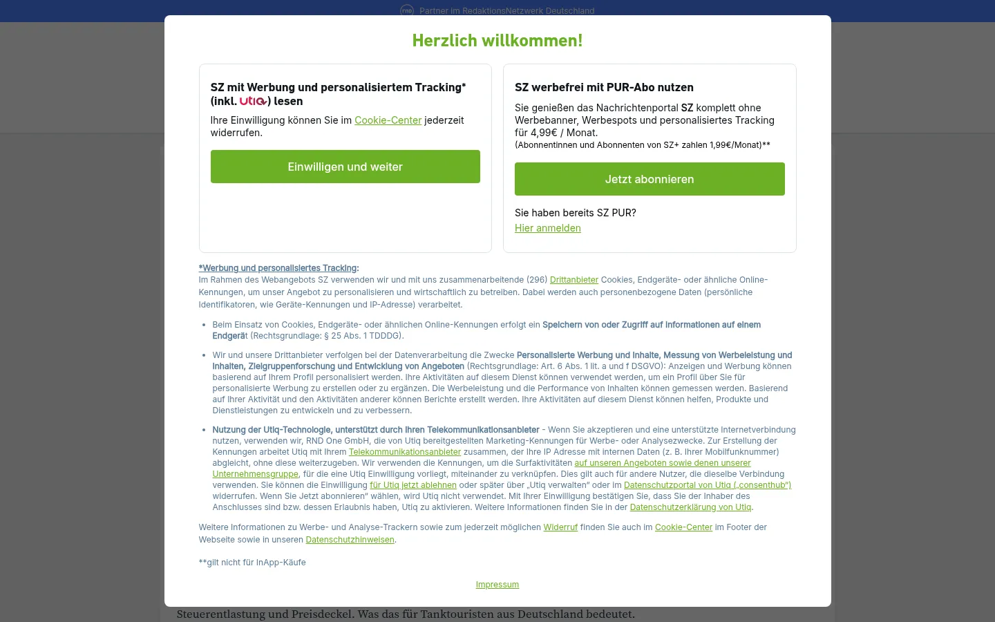 Screenshot der geprüften Website https://www.saechsische.de/