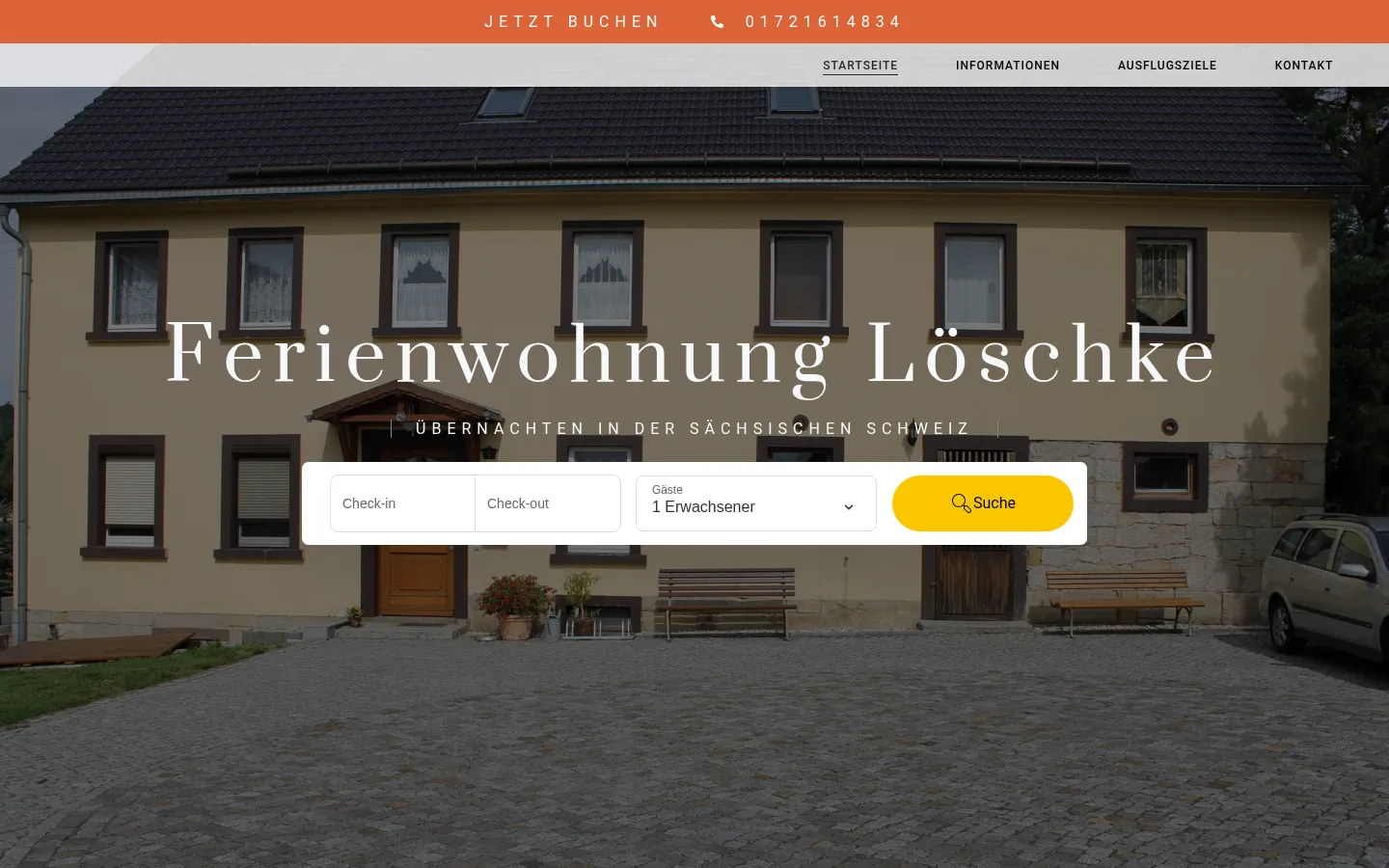 Screenshot der geprüften Website https://ferienwohnung-loeschke.de/