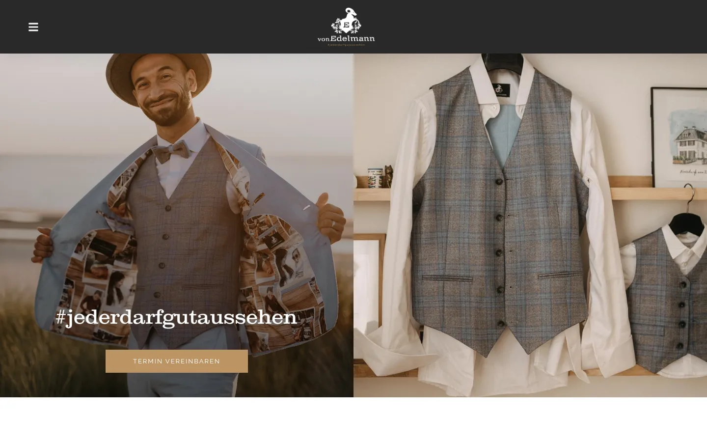 Screenshot der geprüften Website https://vonedelmann.de/